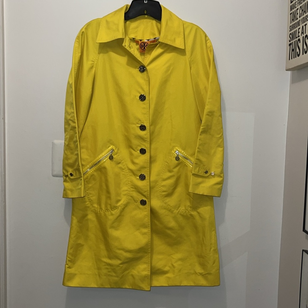 Tory Burch - Size 2 Yellow Button Down Spring Jac… - image 1